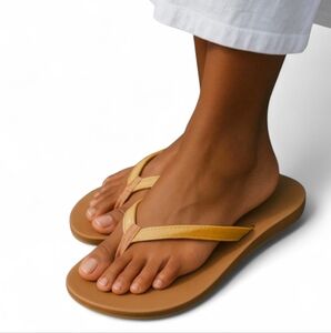 Reef Cushion EVA Soft Sponge Thong Flip-flop Sandals Women's Sz 10 in Tan Safari